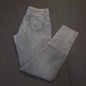 Denim&Co Charcoal Gray Straight Leg Jeans